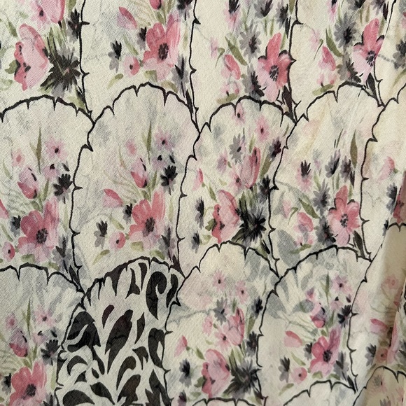 Vintage 90s Y2K Betsey Johnson New York Sheer Floral Milkmaid Slip Dress - Picture 11 of 12